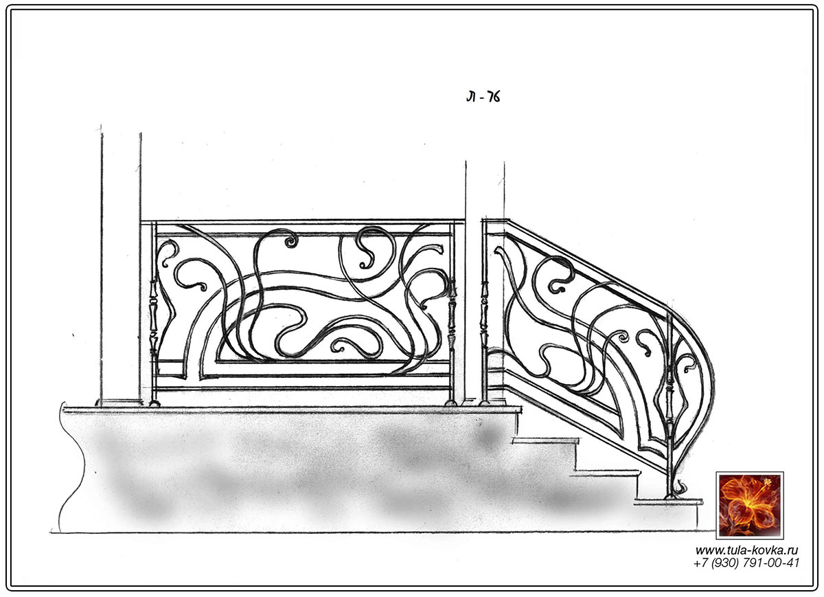 Кованые перила рисунок
